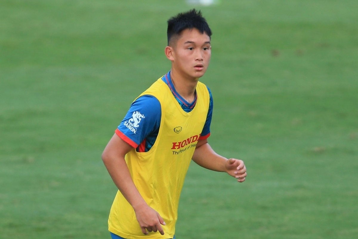 An Khánh đang hòa nhập với U23 Việt Nam. Ảnh: Bongda24h