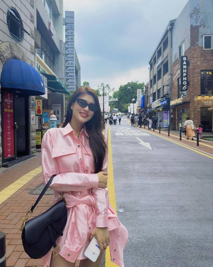 Hoa hậu Đoàn Thiên Ân khoe ảnh check-in ở Hàn Quốc. Ảnh: Instagram Hoa hậu Đoàn Thiên Ân