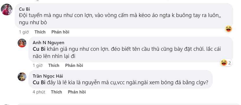 Facebook của tiền đạo Lê Thanh Bình vô tình bị CDM hiểu nhầm. Ảnh: Chụp màn hình