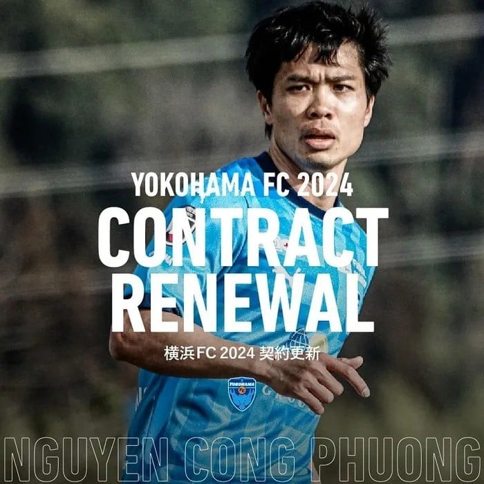 Công Phượng gia hạn hợp đồng với Yokohama FC đến hết năm 2024. Ảnh: Internet