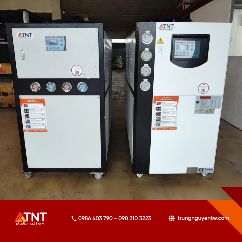 Máy chiller nhựa giúp làm mát ổn định cho dây chuyền sản xuất - Ảnh 1